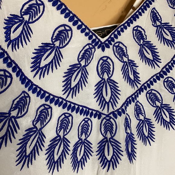 As by DF White Silk Mini Embroidered Dress - Picture 11 of 12